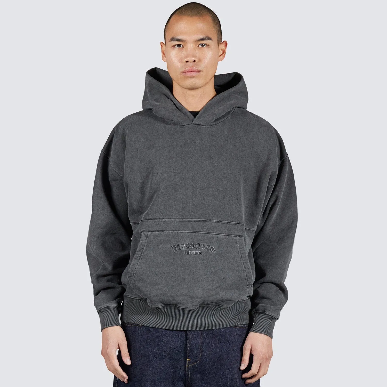 Pleasures x IUTER Men Marco Hoodie Charcoal