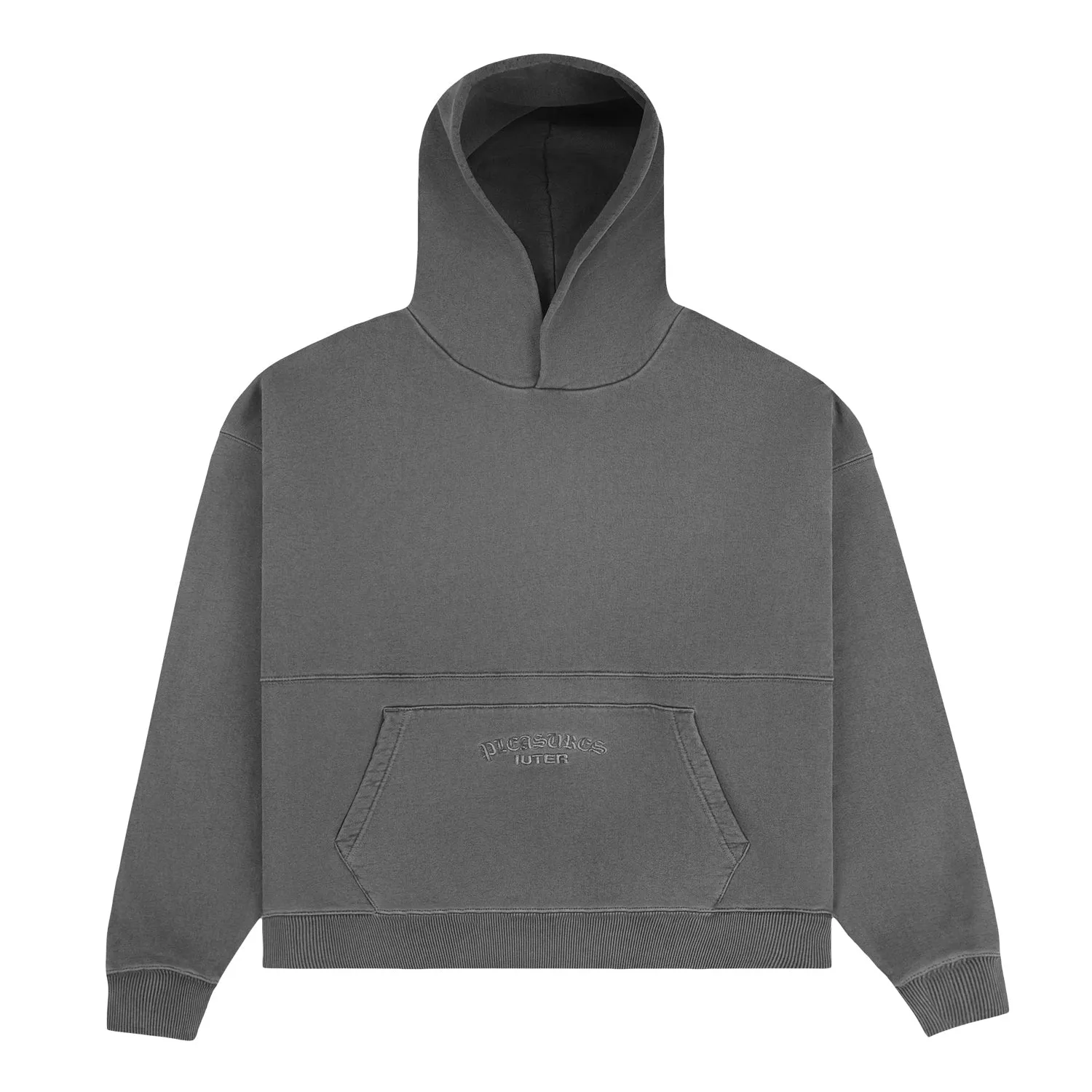 Pleasures x IUTER Men Marco Hoodie Charcoal