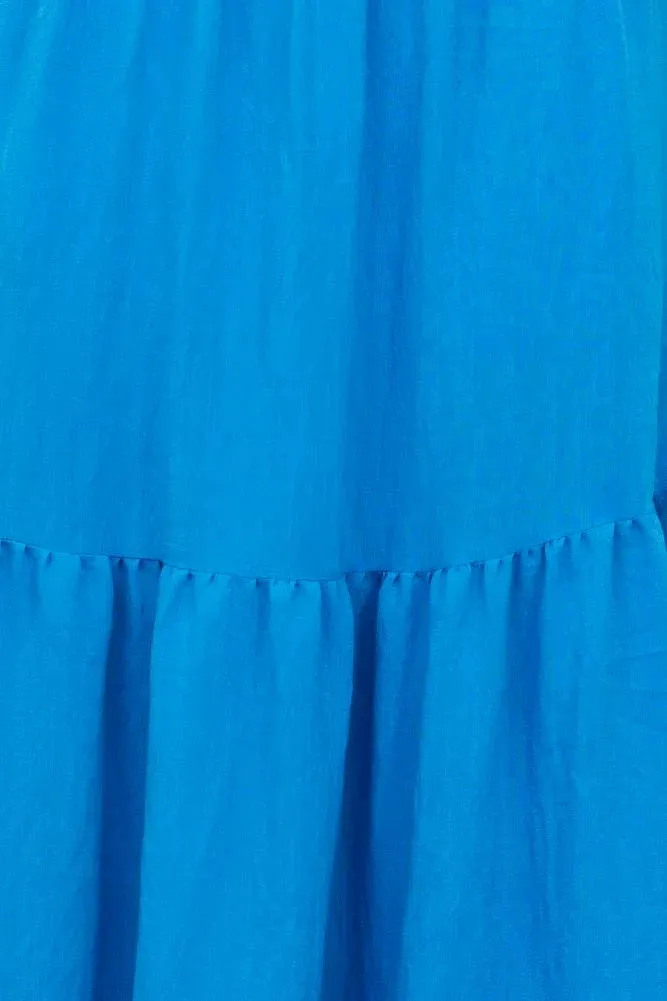 Pose For The Show Midi Dress Blue