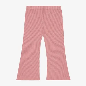 Posh Peanut Solid Ribbed Bell Bottoms - Dusty Rose