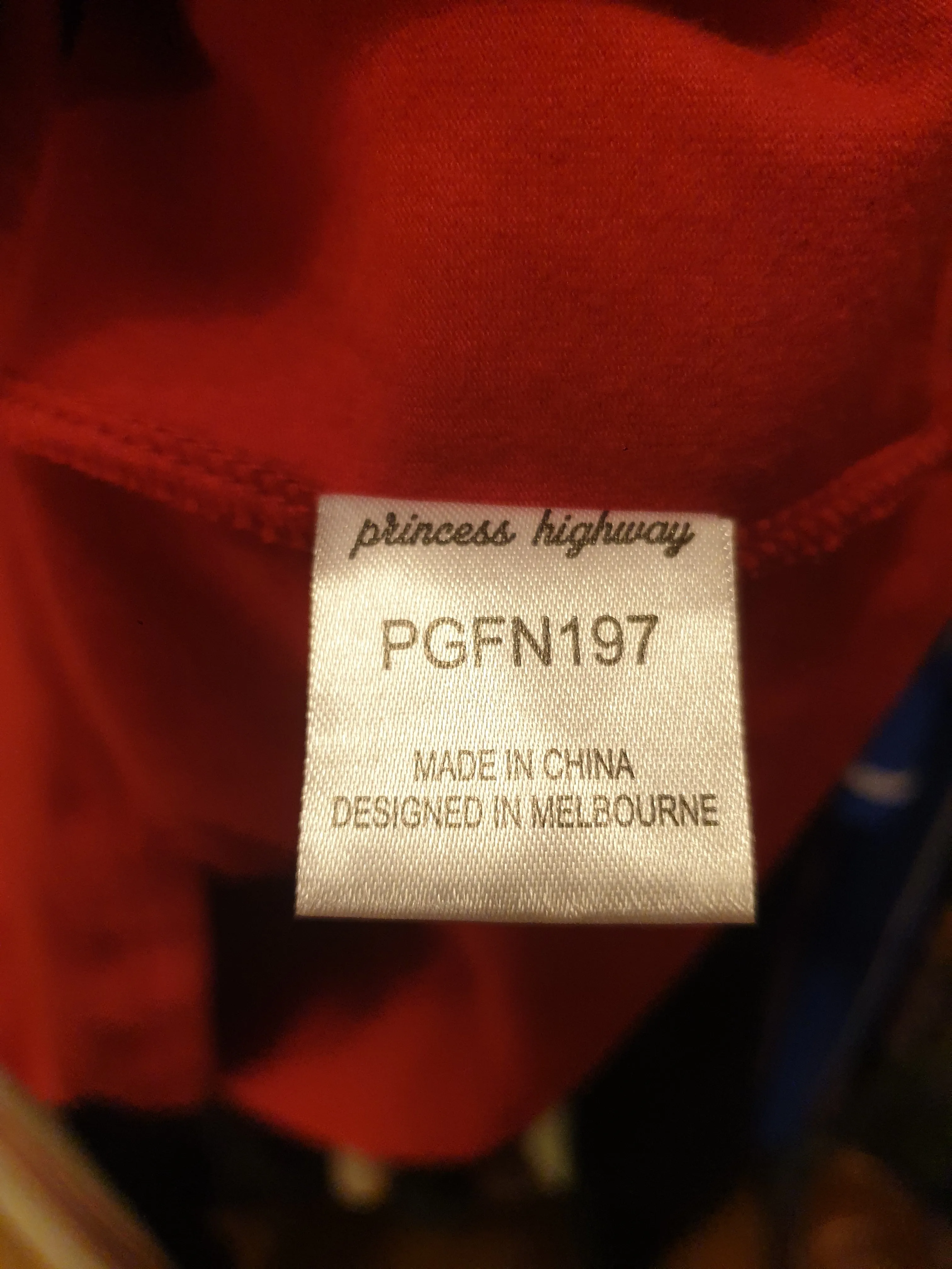 Princess Highway red tee shirt size 12