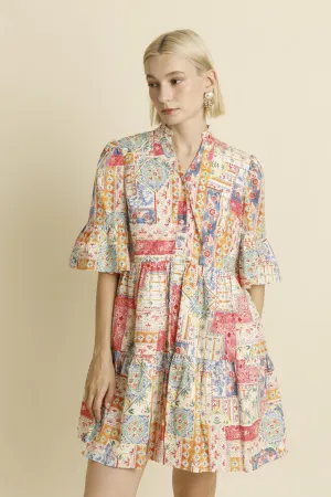 PRINTED MINI DRESS