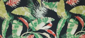 Printed Mini Matt Leaves Black/Green