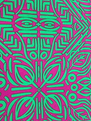 Printed Mini Matt Pink\Green
