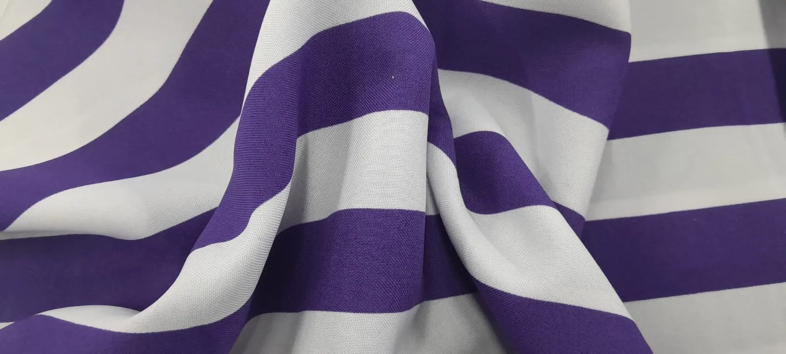 Printed Mini Matt White/Purple Stripe