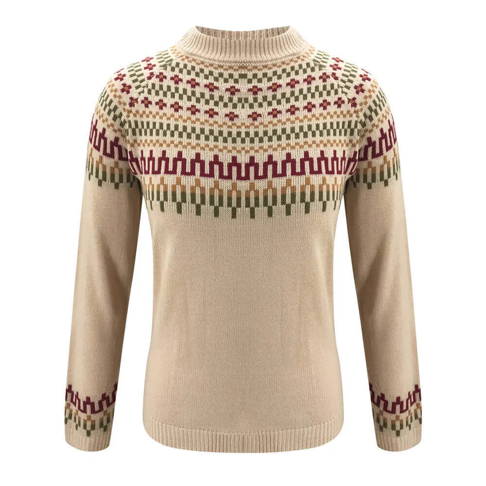 Printed neutral sweater