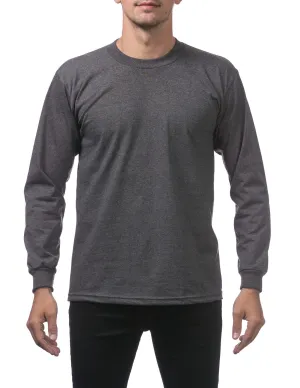 Pro Club Heavyweight Cotton Long Sleeve Crew Neck - CHARCOAL