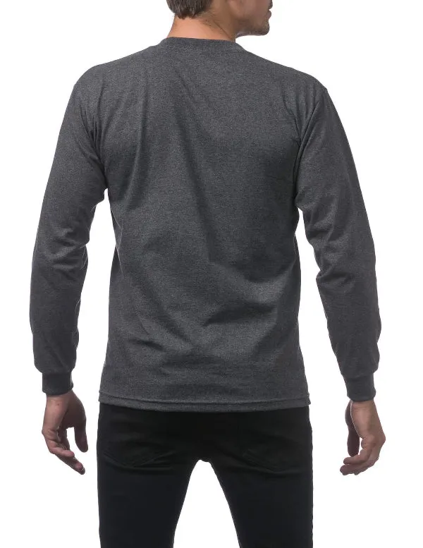 Pro Club Heavyweight Cotton Long Sleeve Crew Neck - CHARCOAL