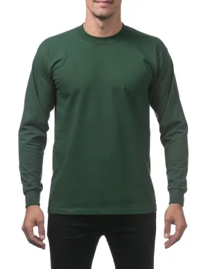 Pro Club Heavyweight Cotton Long Sleeve Crew Neck - FOREST GREEN