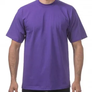 Pro Club Men's Heavyweight Short Sleeve Tee  -  PURPLE