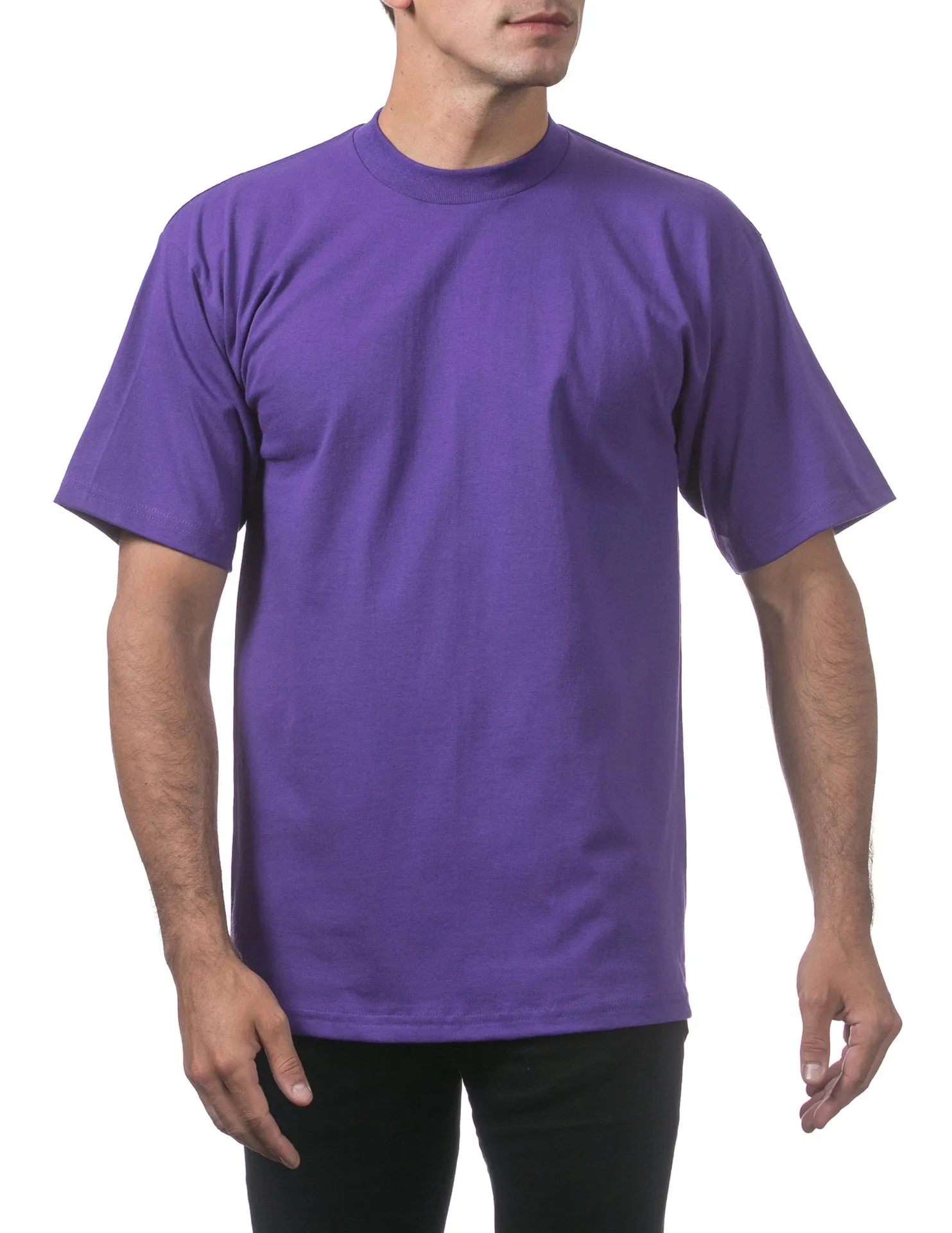 Pro Club Men's Heavyweight Short Sleeve Tee  -  PURPLE