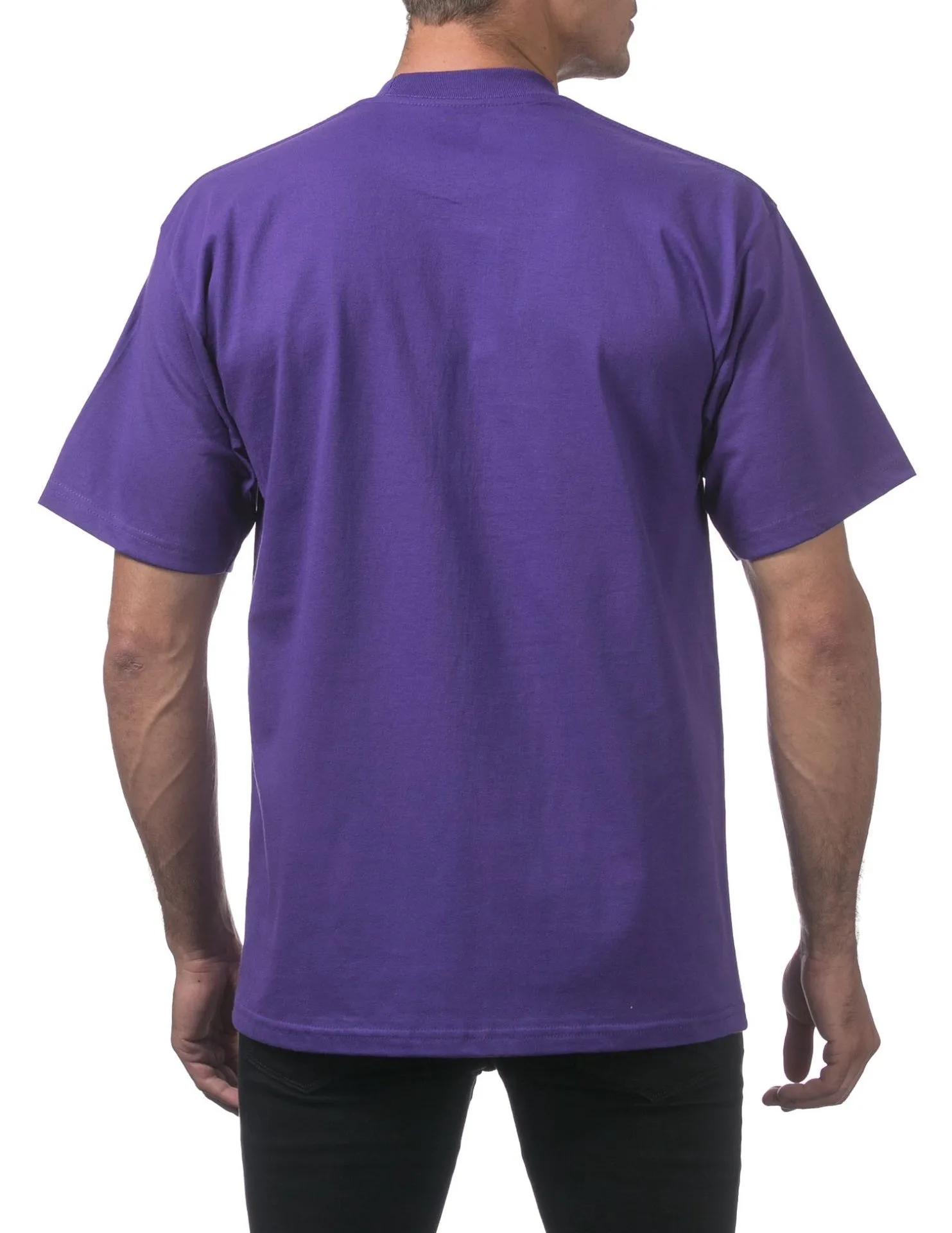 Pro Club Men's Heavyweight Short Sleeve Tee  -  PURPLE
