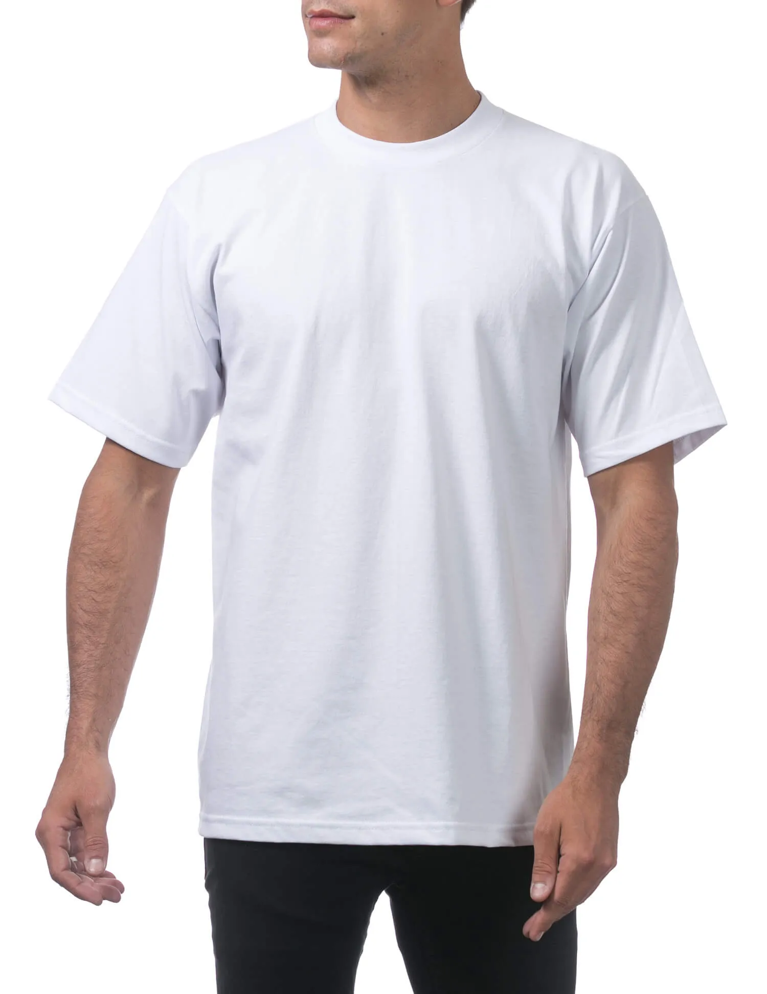 Pro Club Men's Heavyweight Short Sleeve Tee - WHITE