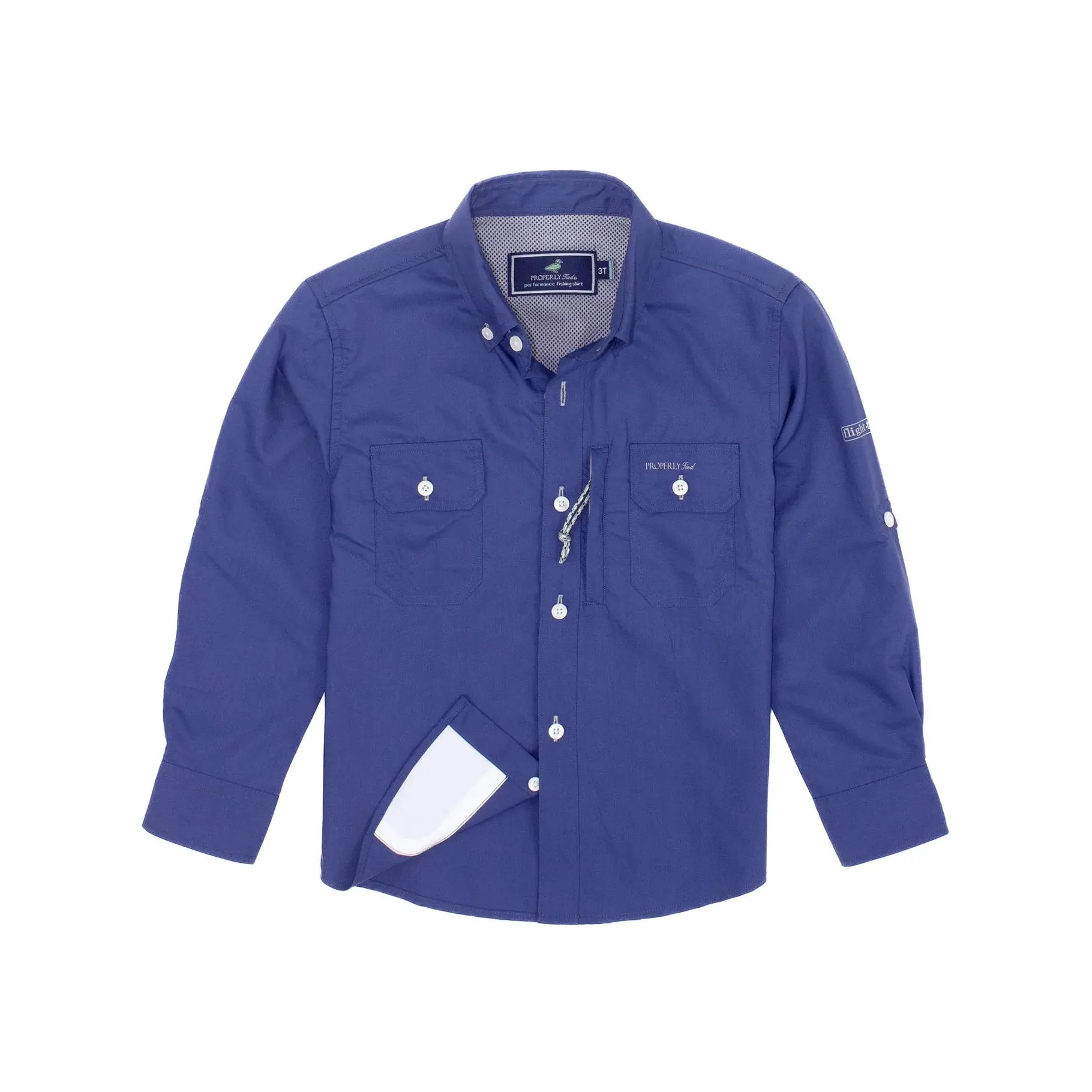 Properly Tied Offshore Fishing Shirt River Blue