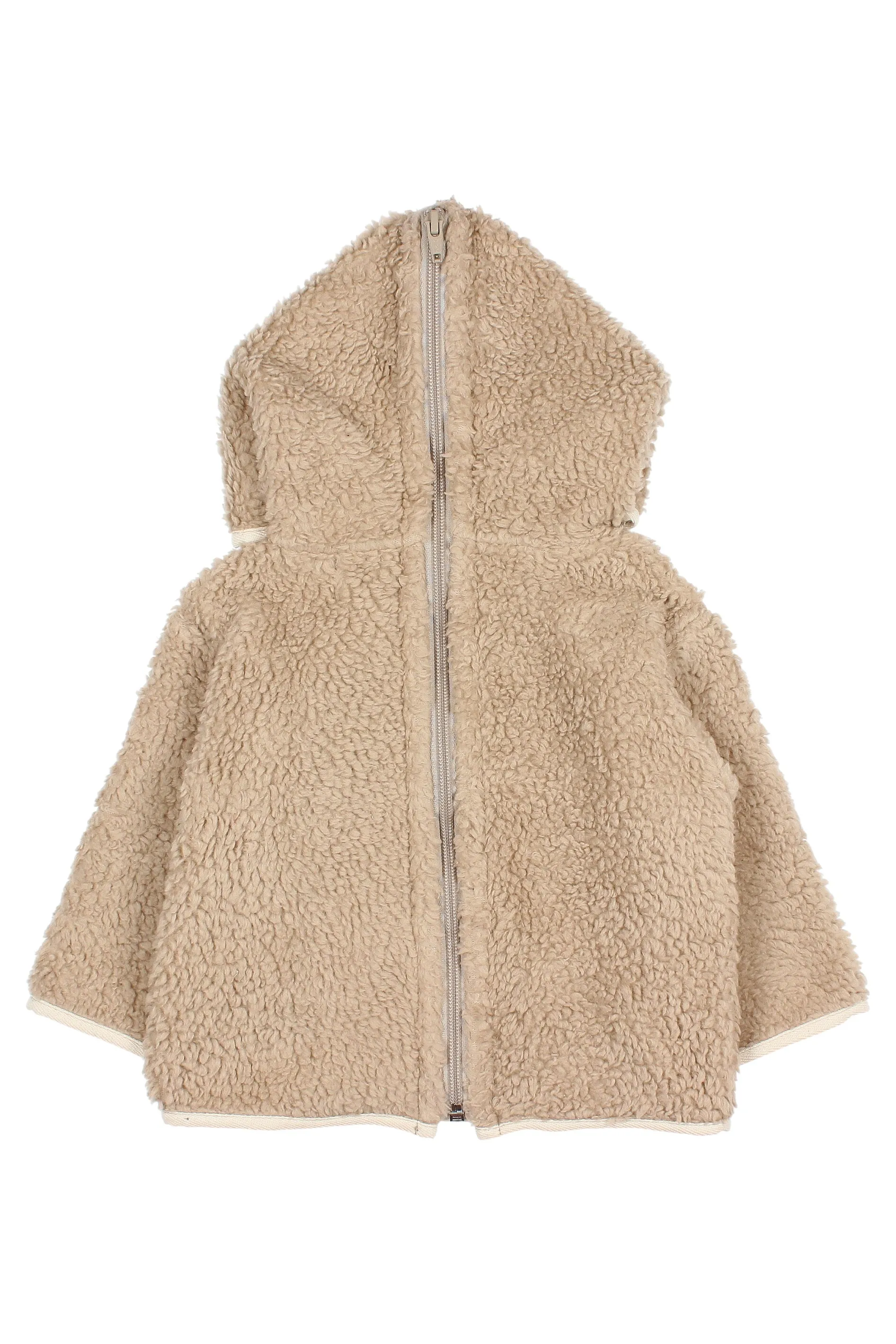 "Barney" Beige Sherpa Teddy Hoodie