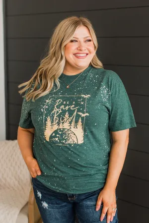 "Be A Rare Bird" Graphic Tee- Hunter Green