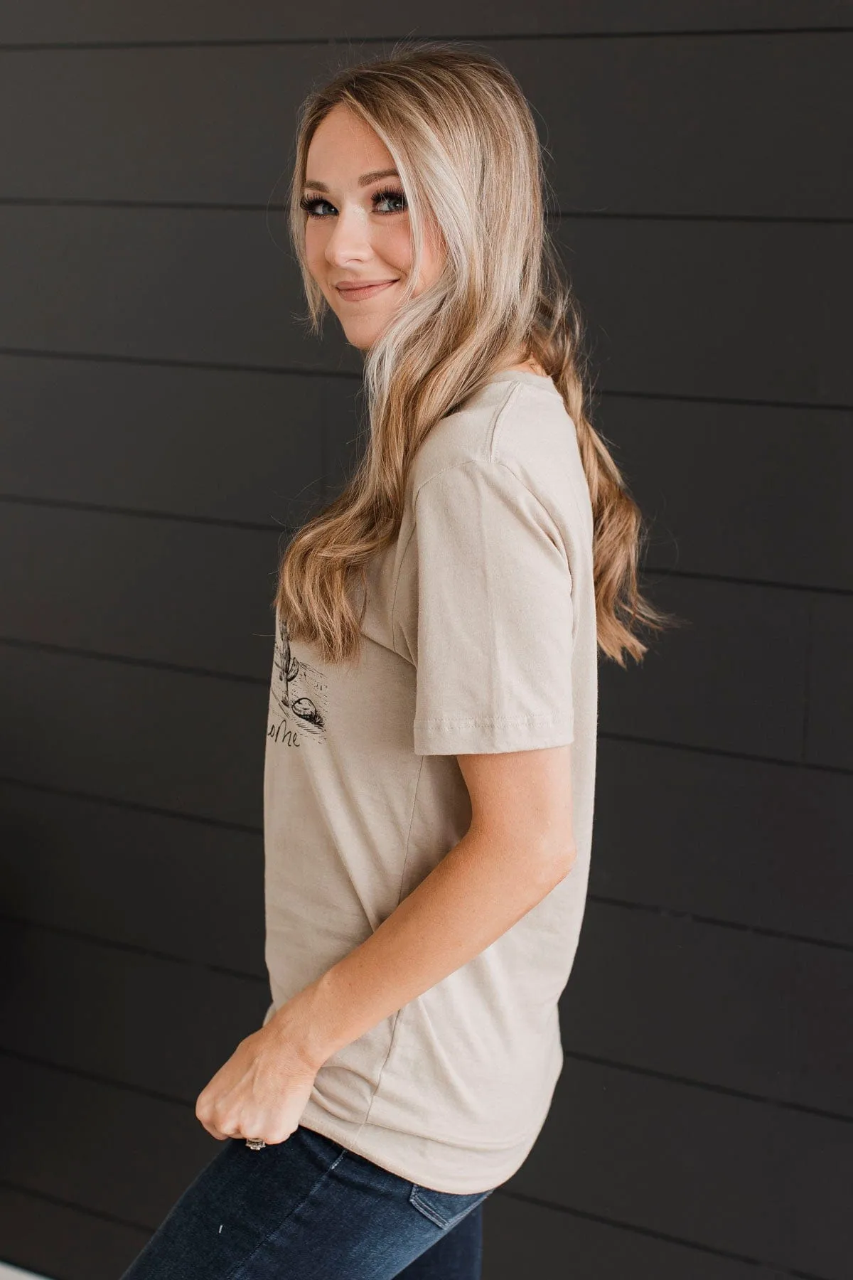 "Country Roads Take Me Home" Graphic Tee- Tan