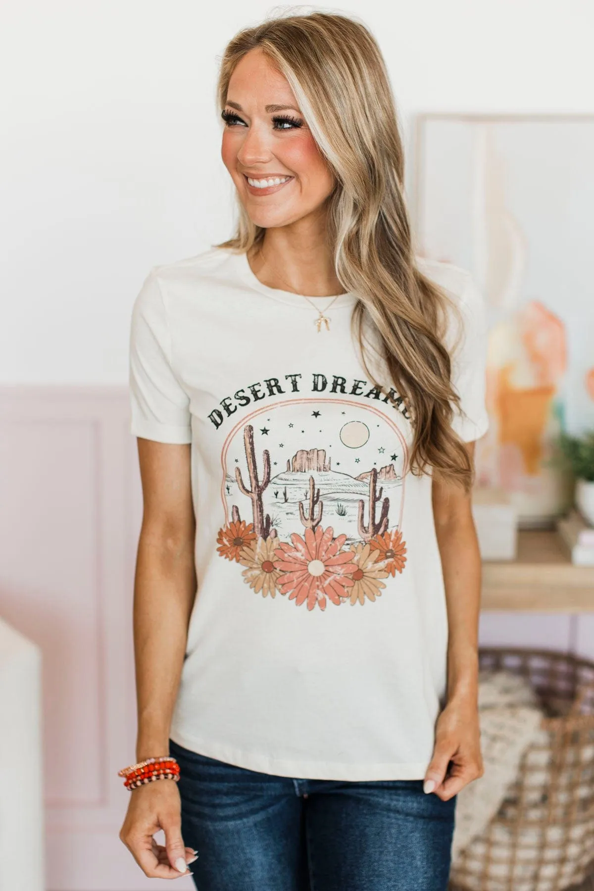 "Desert Dreamer" Graphic Tee- Natural