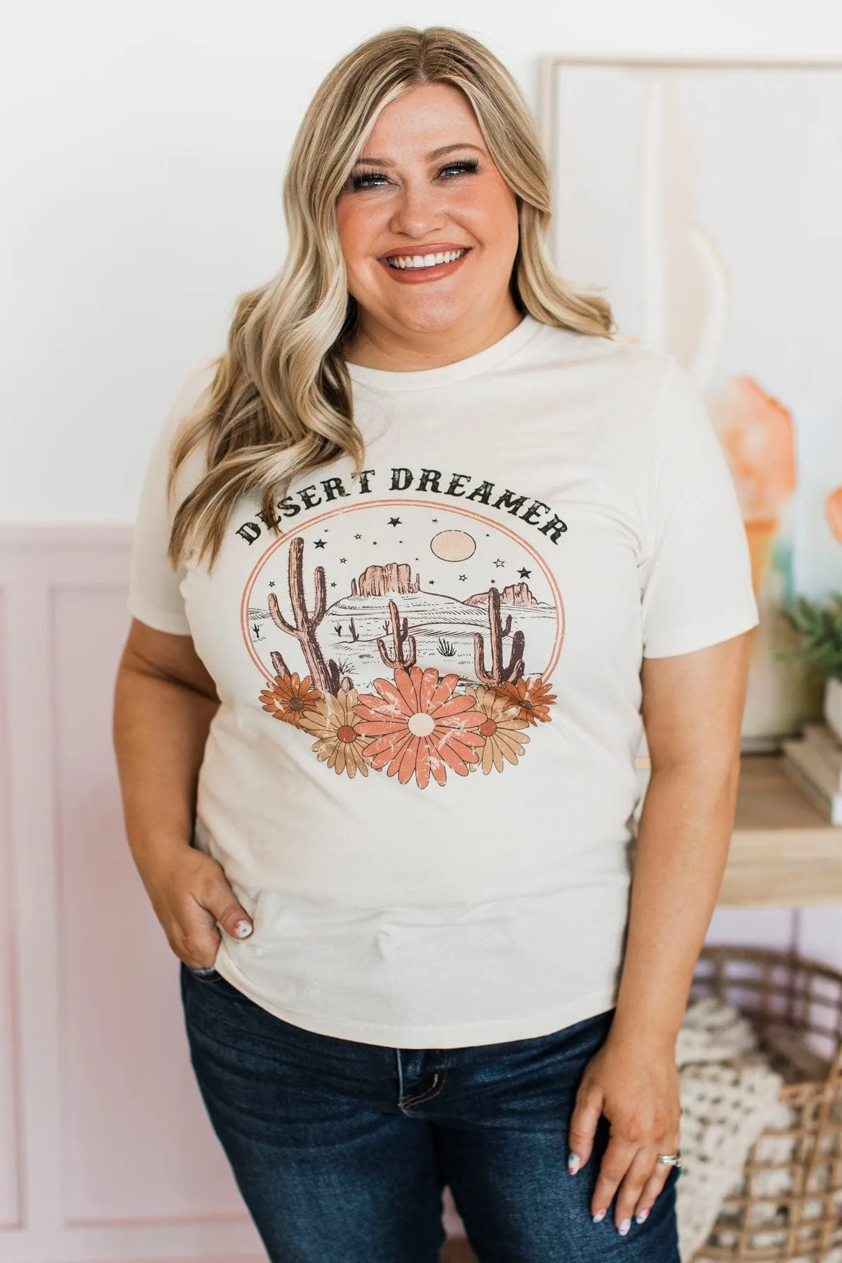 "Desert Dreamer" Graphic Tee- Natural