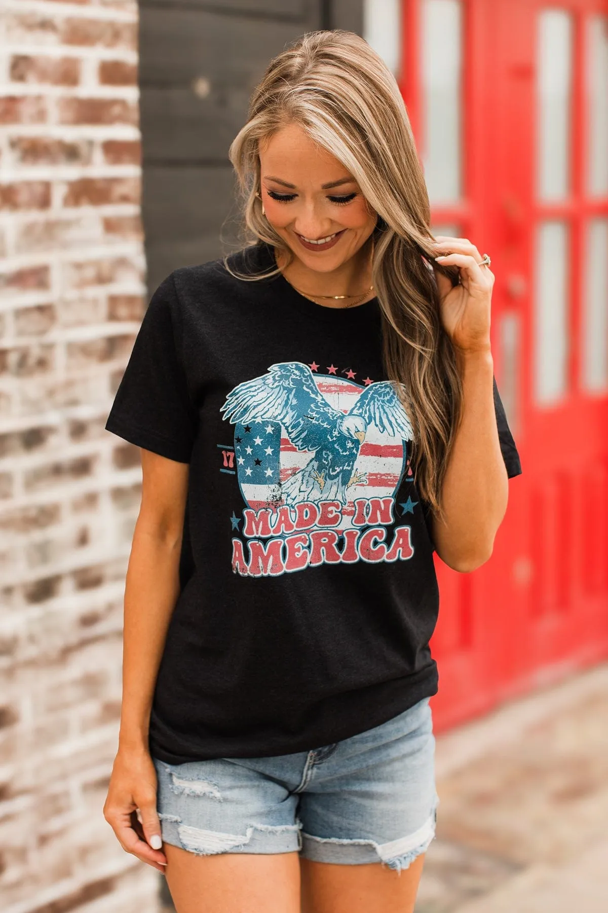 "Made In America" Graphic Tee- Black