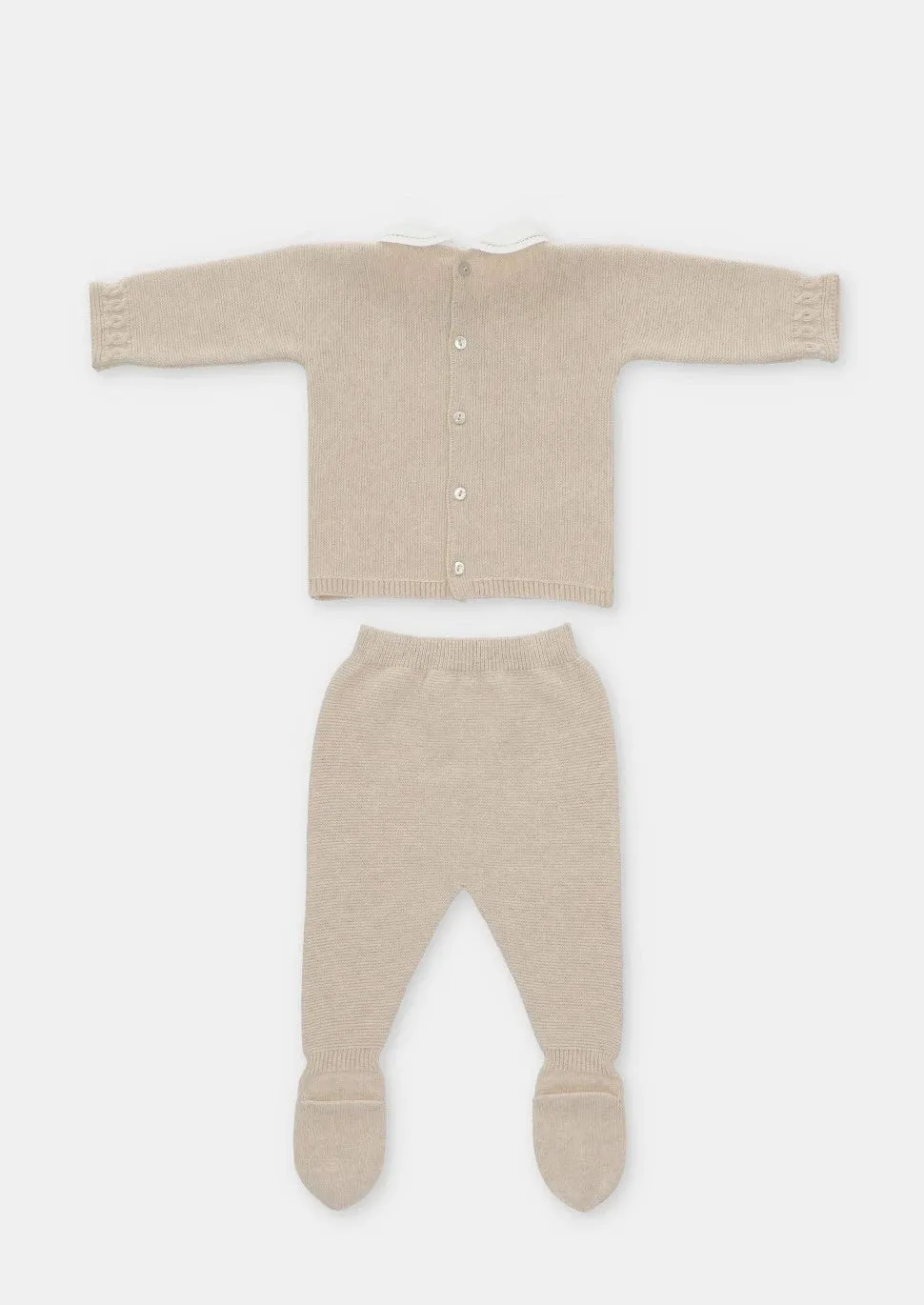 "Mateo" Beige Knit Boys Set