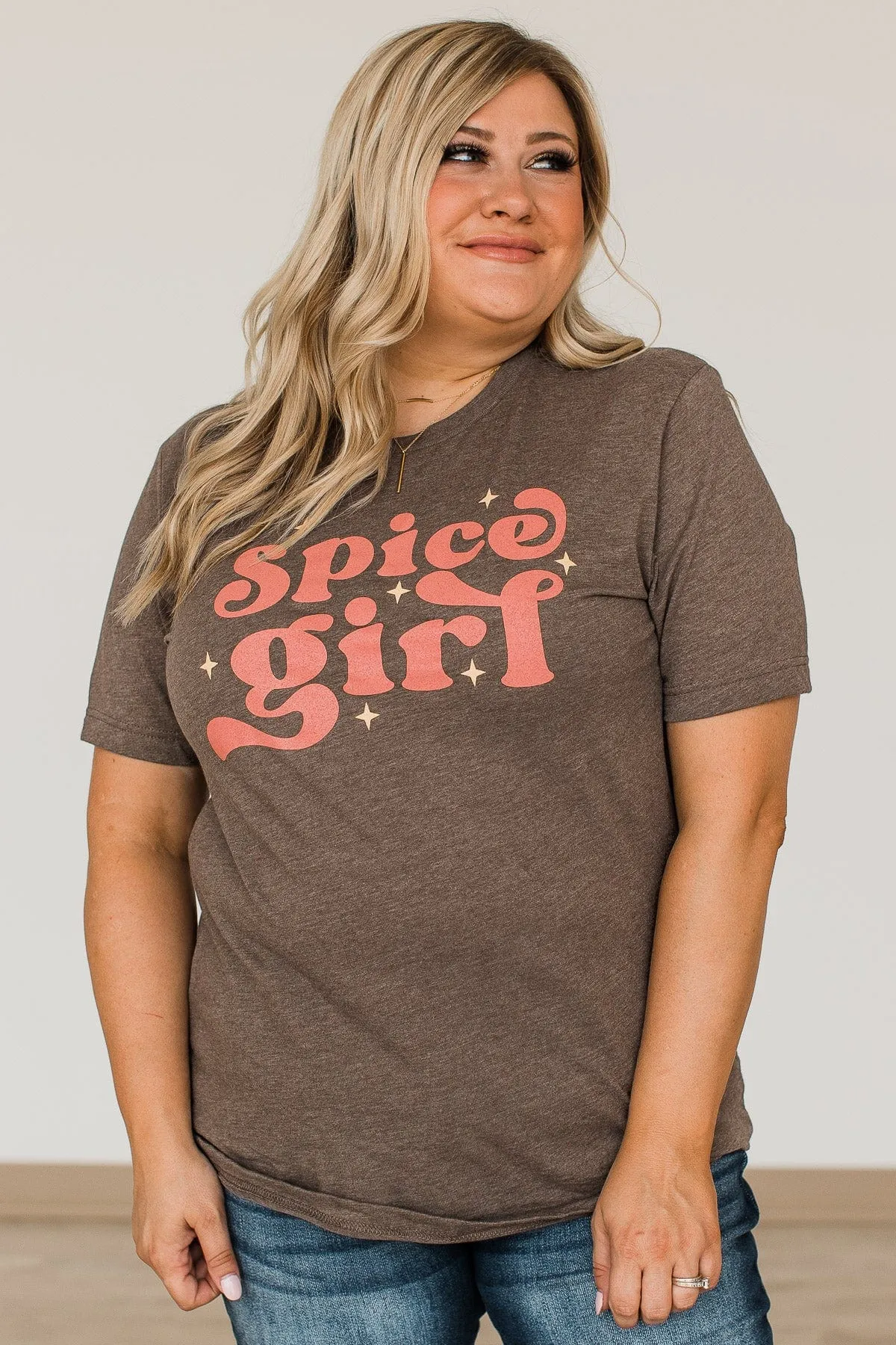 "Spice Girl" Graphic Tee- Mocha