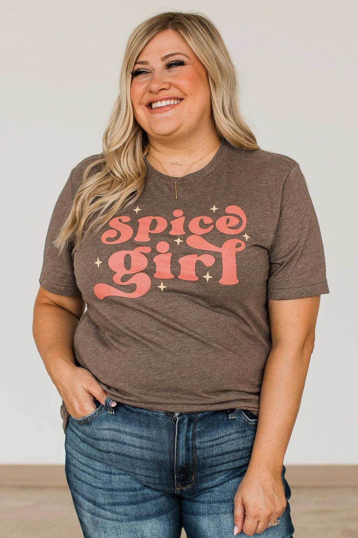 "Spice Girl" Graphic Tee- Mocha