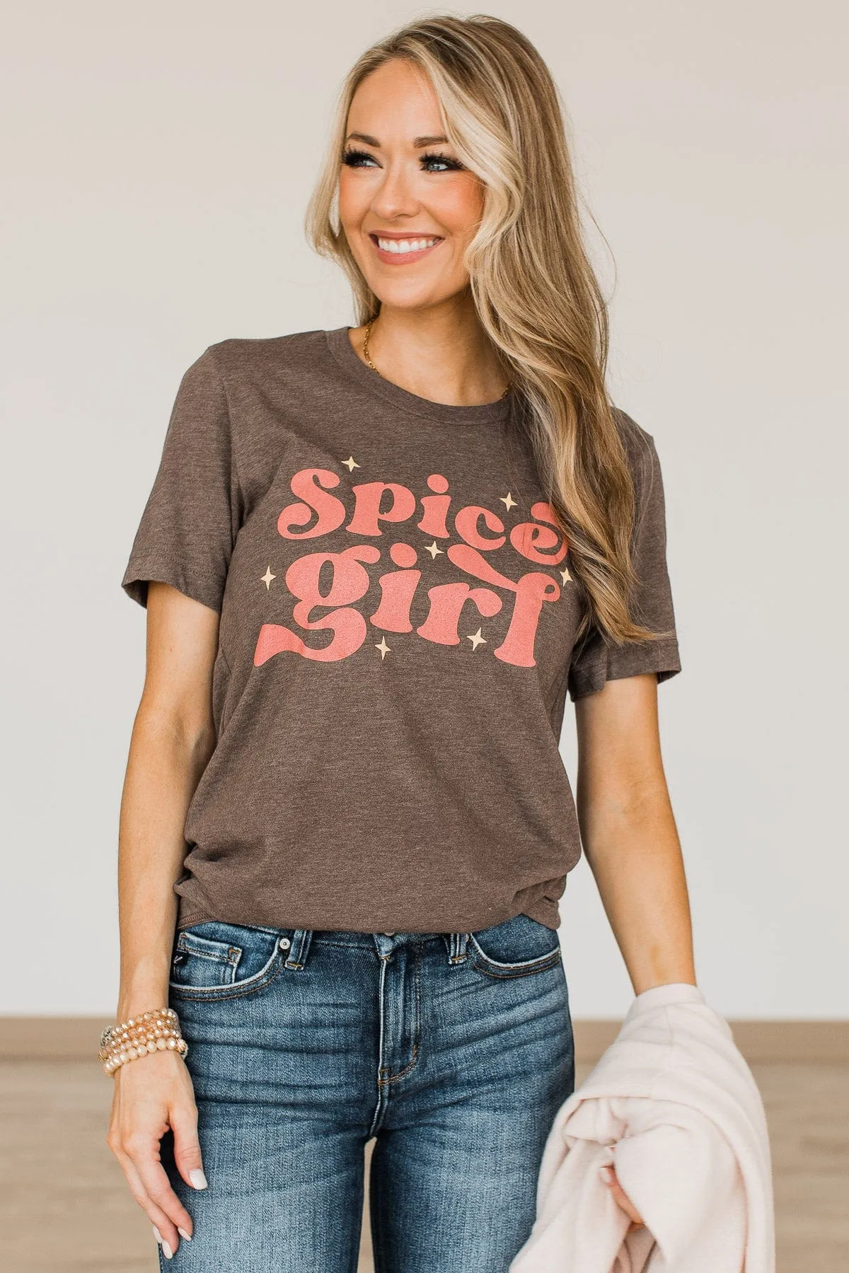 "Spice Girl" Graphic Tee- Mocha