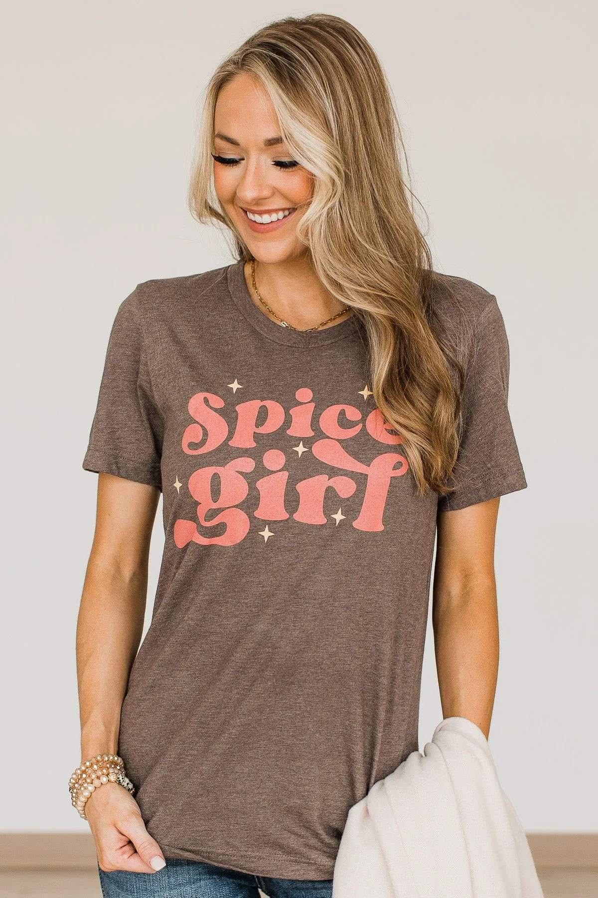 "Spice Girl" Graphic Tee- Mocha