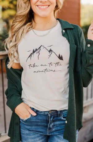 "Take Me To The Mountains" Graphic Tee- Cream
