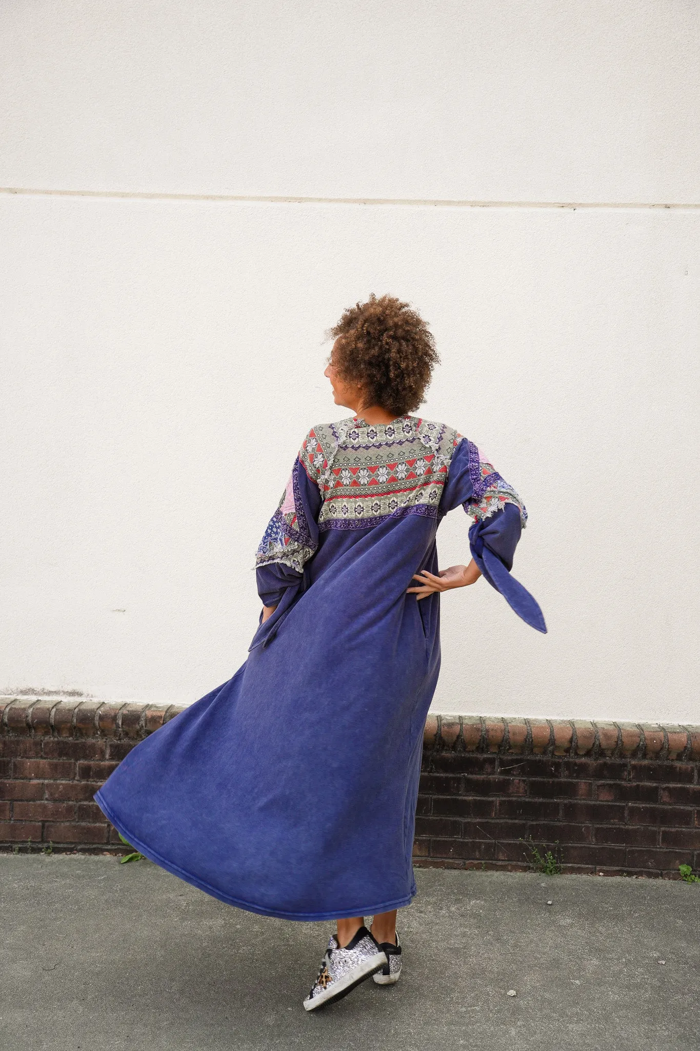 Ramsey Navy Patchwork Dress