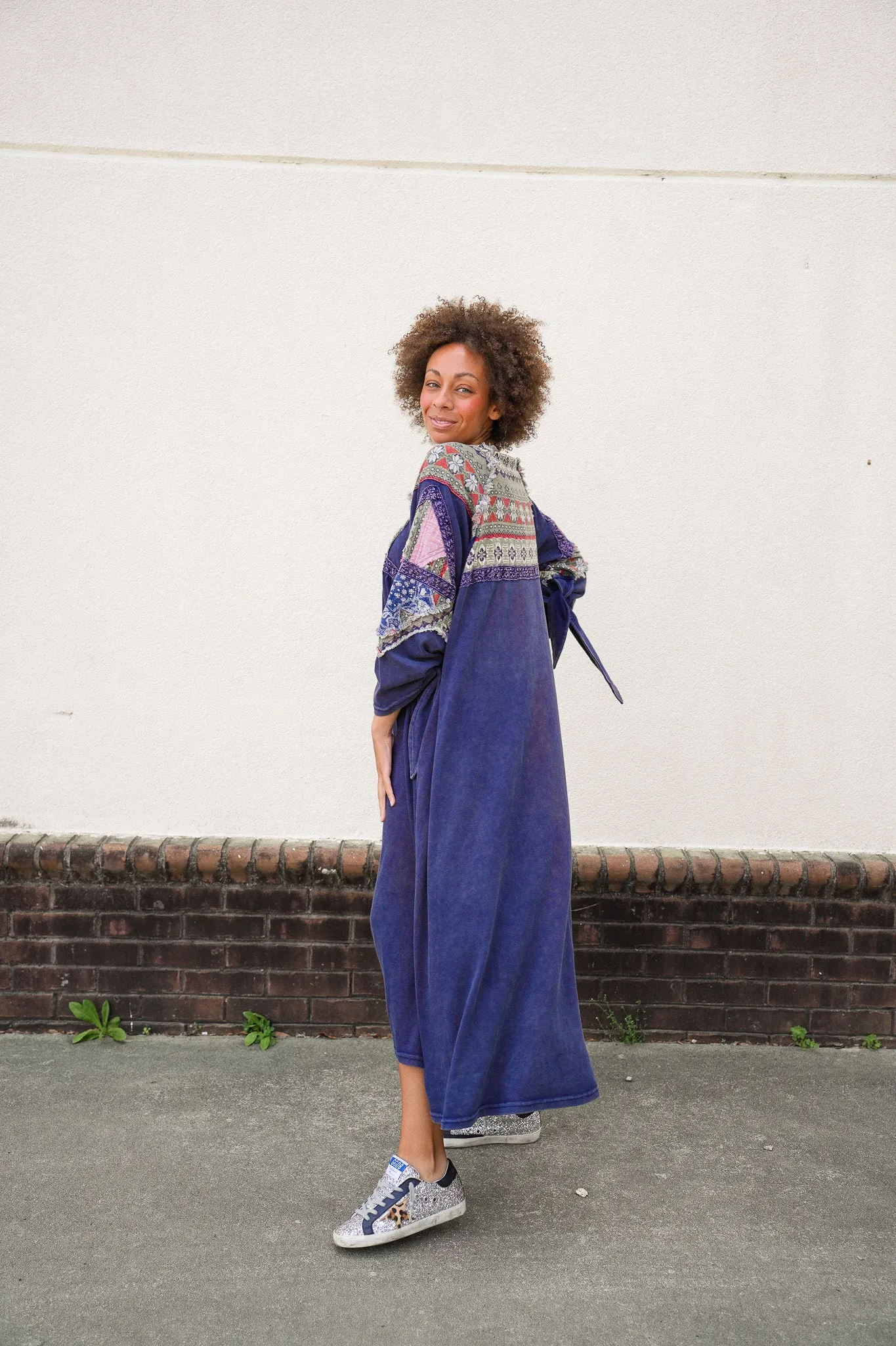 Ramsey Navy Patchwork Dress