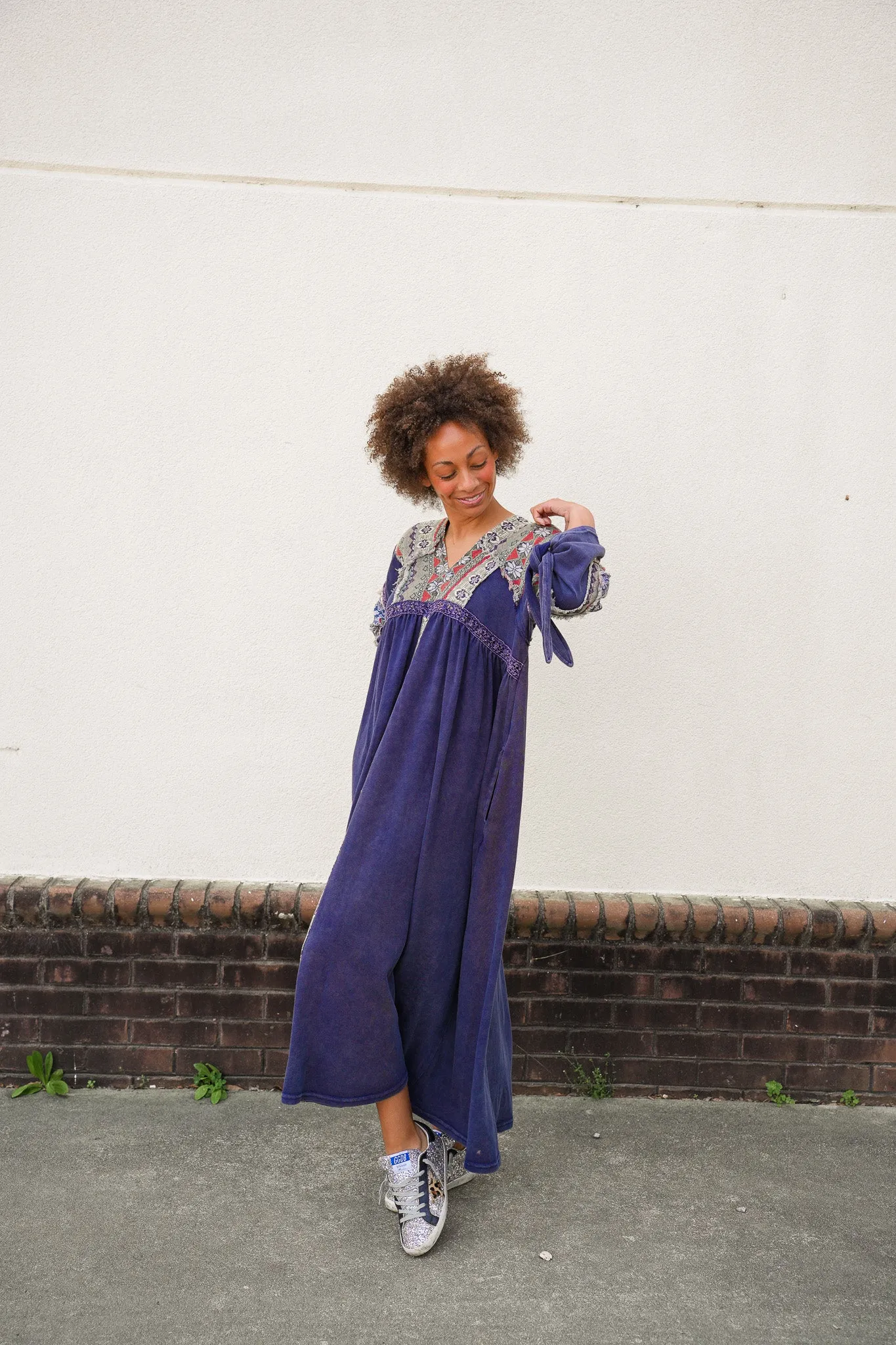 Ramsey Navy Patchwork Dress