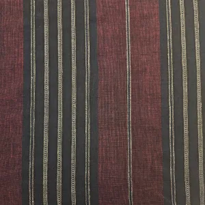 Red & Black Striped Linen