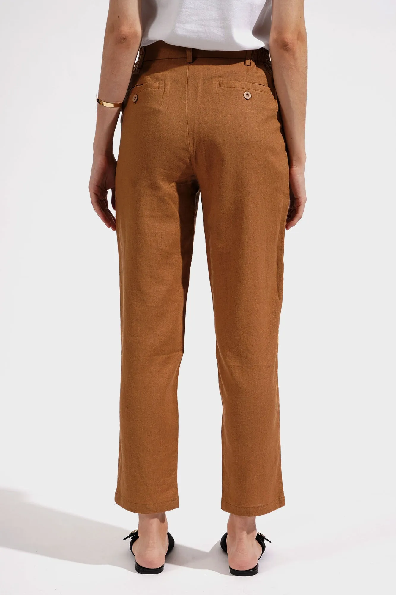 REFORME Ankle Length Linen Cozy Pants