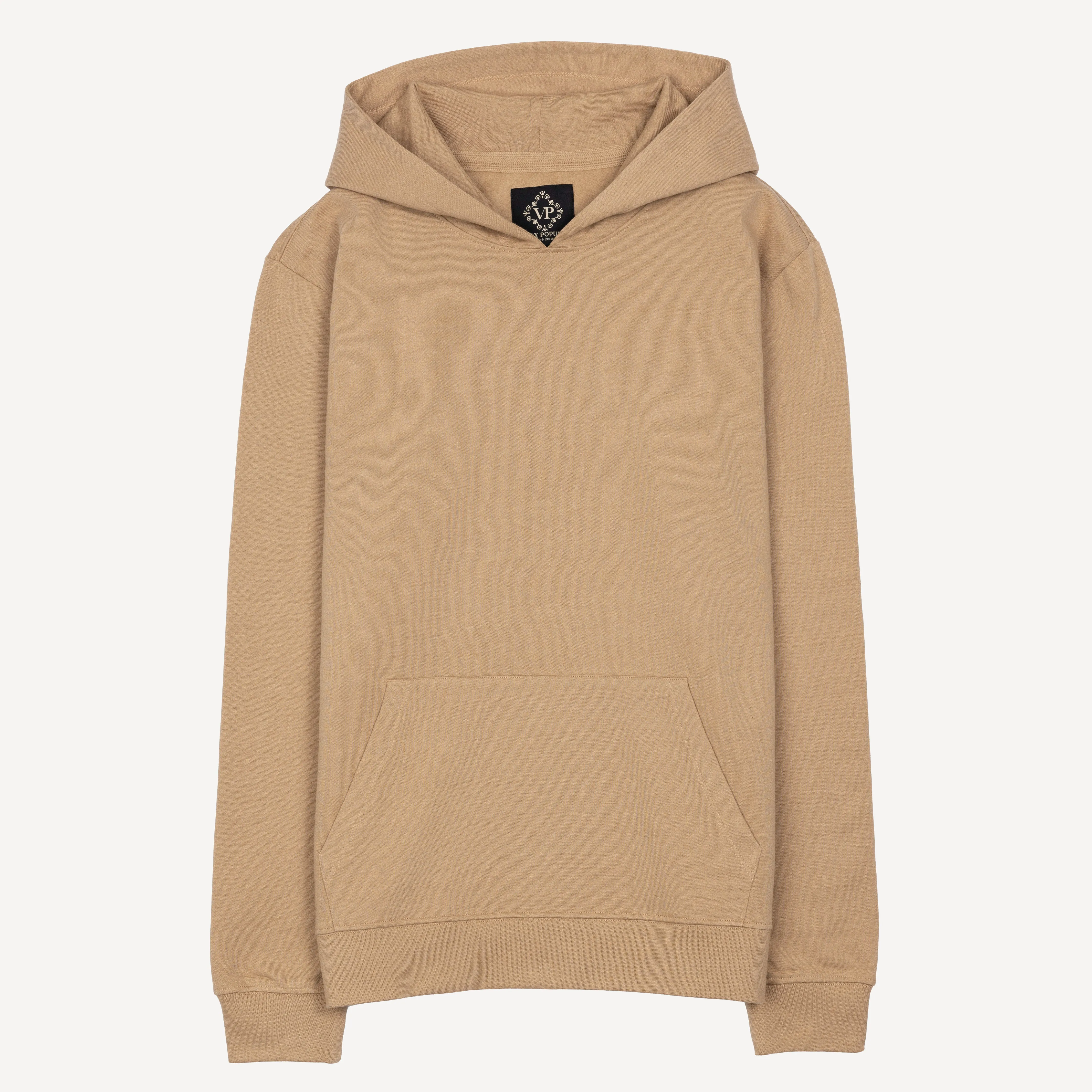 Retro Classic Pullover Hoodie - Tan
