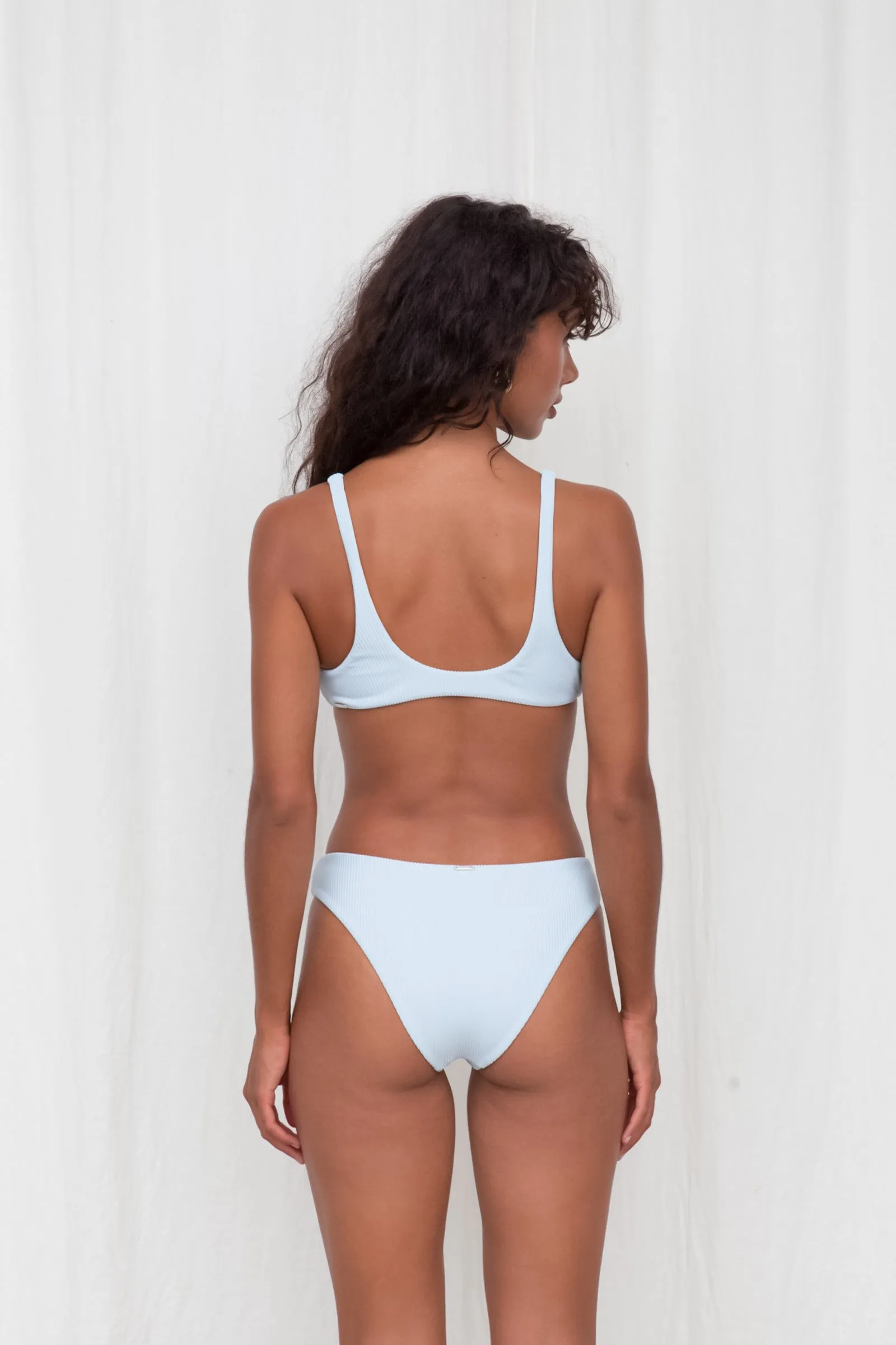 Ribbed Knott Top - Blue