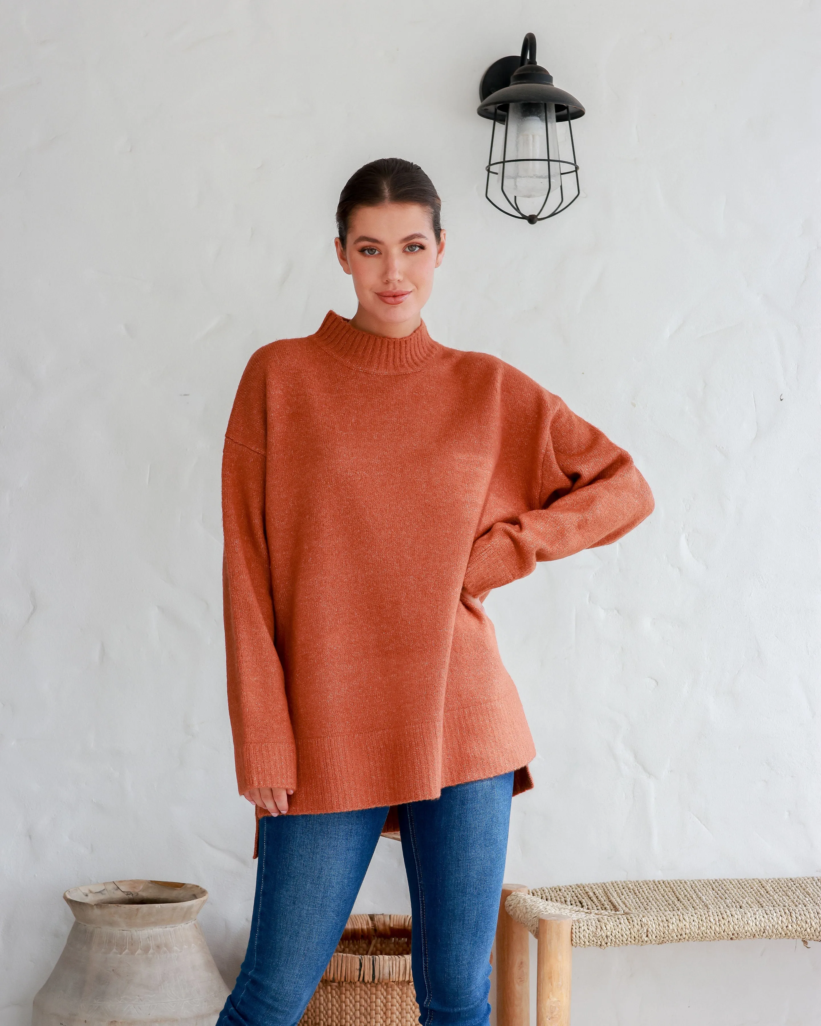 Ruby Tan Oversized Knit
