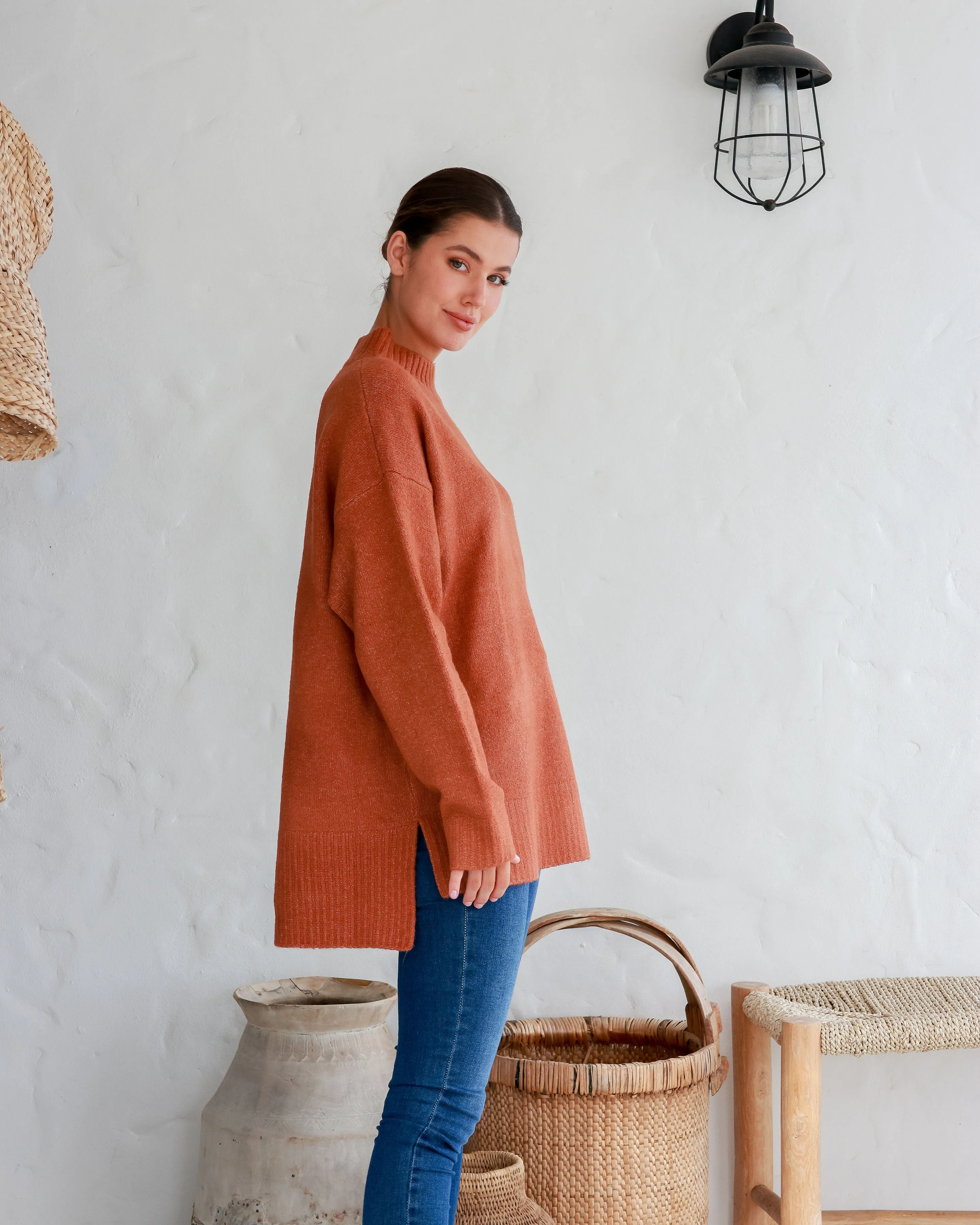 Ruby Tan Oversized Knit