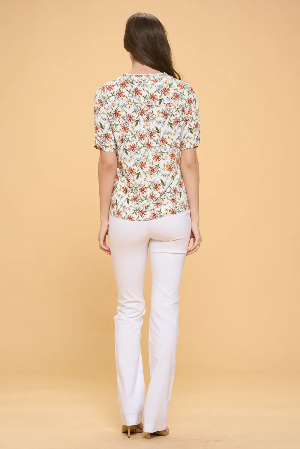 RUFFLE NECK PULL OVER SHIRT TOP