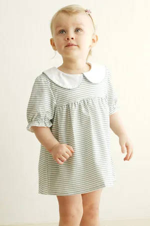 Sage Stripe Girl Bloomer Set