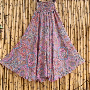 Sakura Blush Silk Umbrella Pants