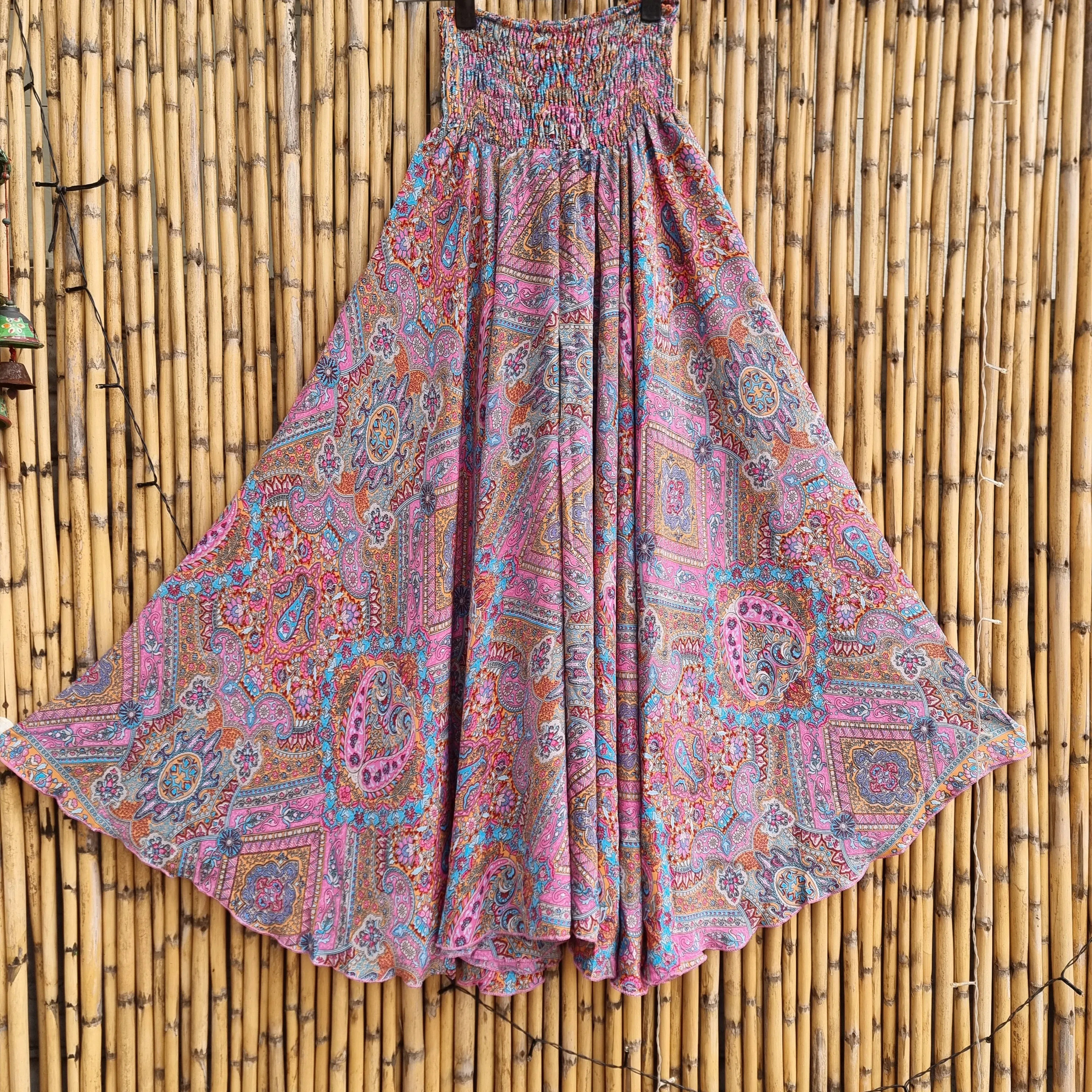 Sakura Blush Silk Umbrella Pants