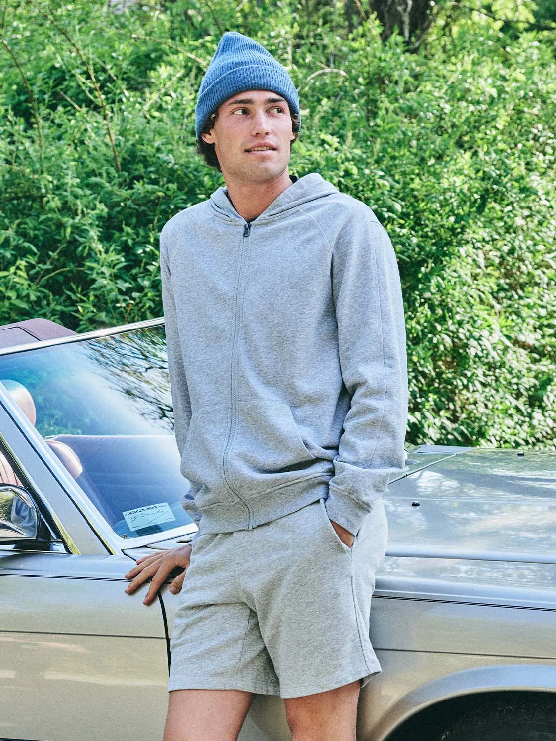 Saltaire Full Zip Hoodie | Heather Grey