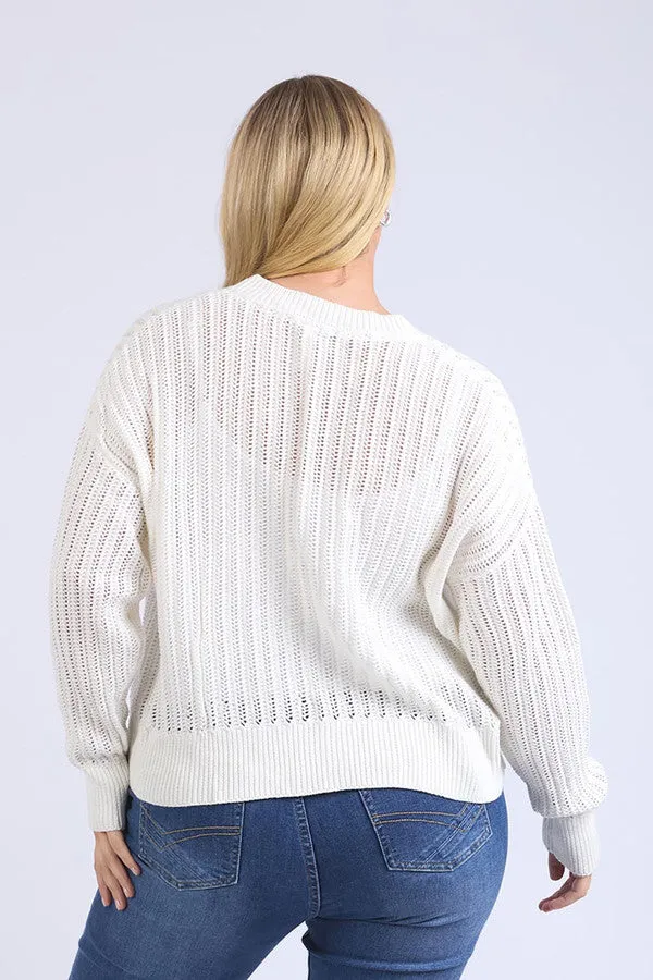 Sasha Lightweight Cardi – Marshmallow