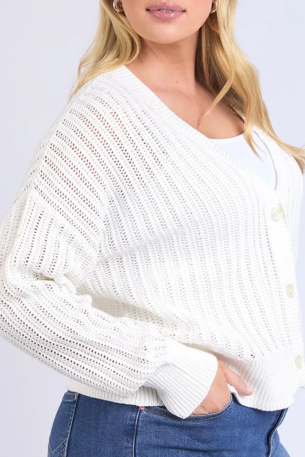 Sasha Lightweight Cardi – Marshmallow