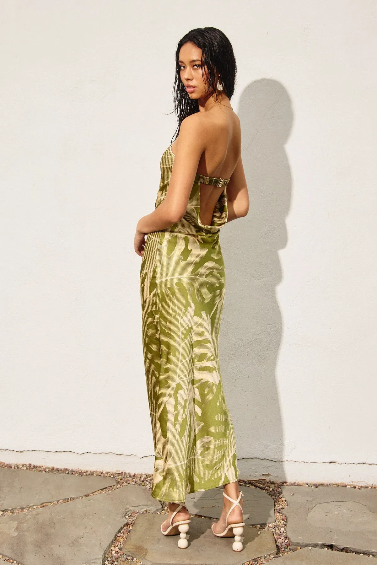 Seina Strapless Clasp Back Maxi Dress