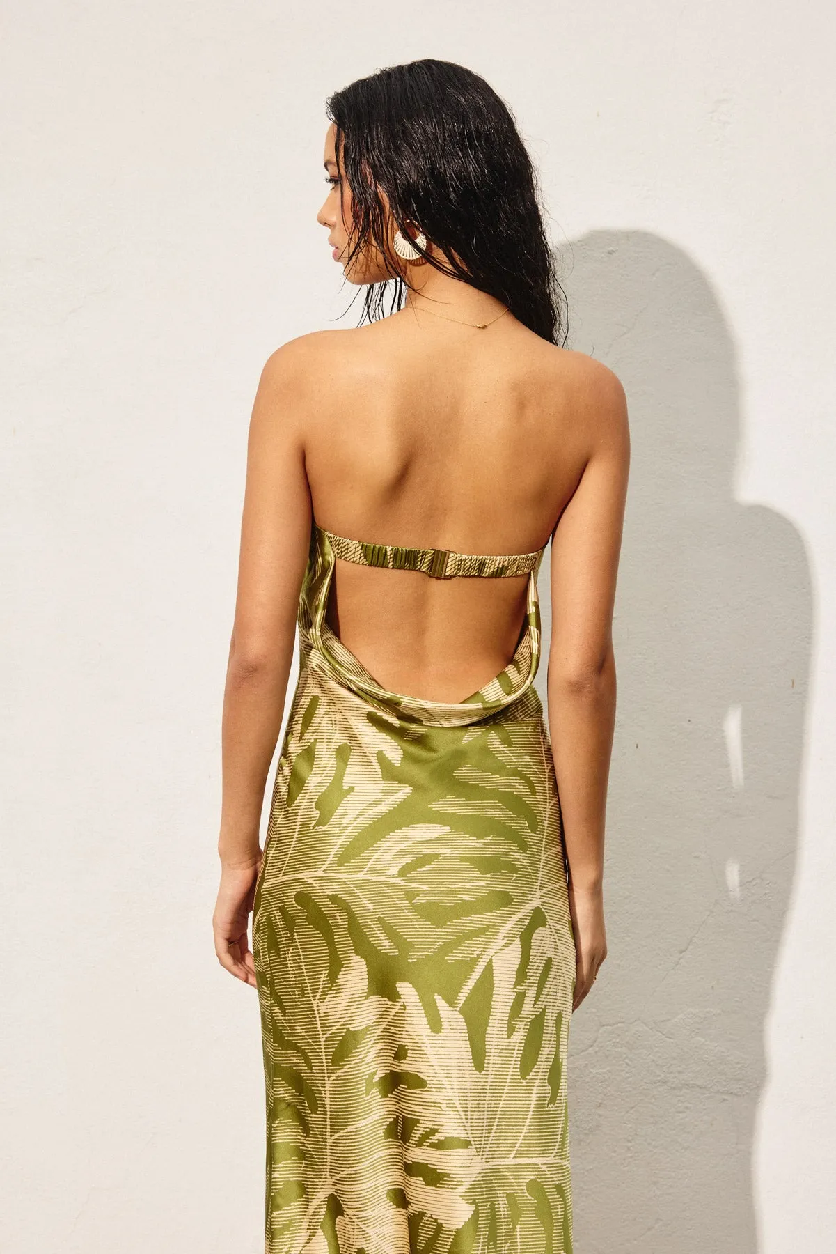 Seina Strapless Clasp Back Maxi Dress
