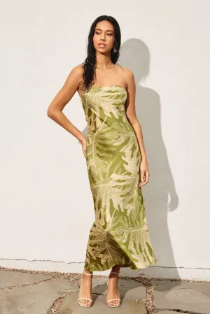 Seina Strapless Clasp Back Maxi Dress
