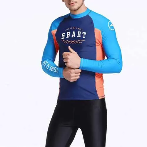 Sexy Skinny Patchwork Wter Protective Diving Suit Swimsuit for Men
